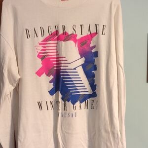 Badger State Winter Games Long Sleeve Tee - White